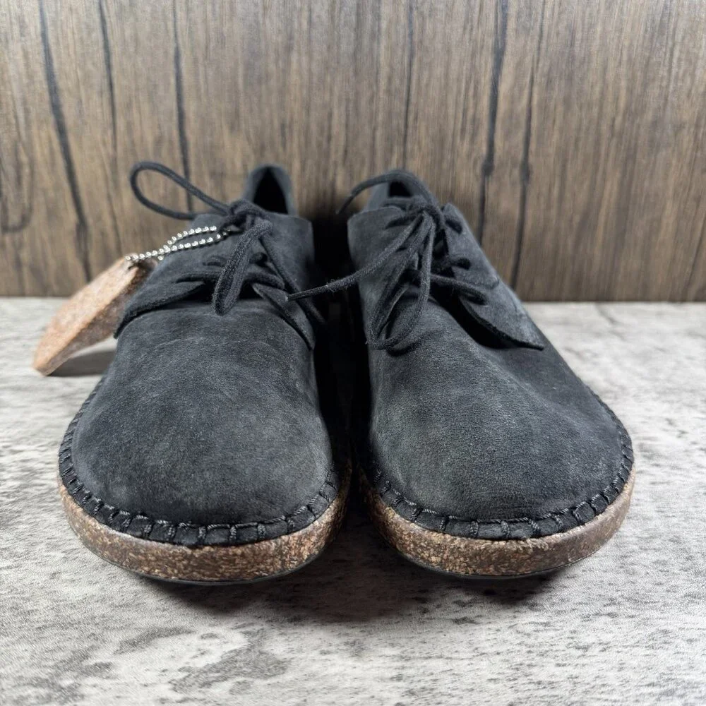 Birkenstock Gary Black Suede Leather Lace-Up Derby Shoes Women's Size 36 US 5 - Picture 5 of 9
